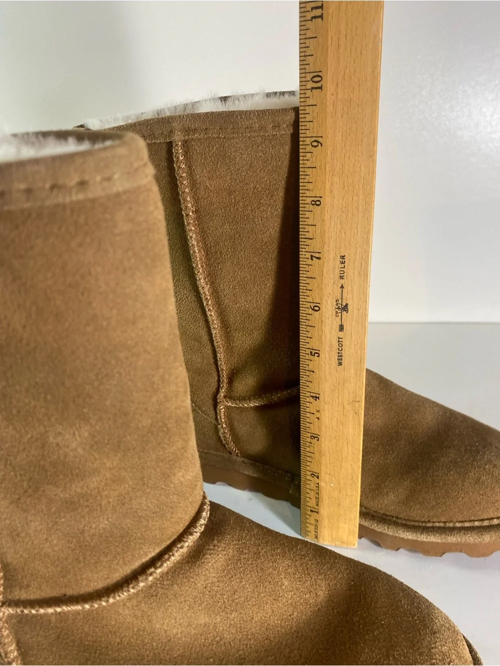 Bearpaw Elle Shearling & Wool Blend Lining Short Boots Size 7